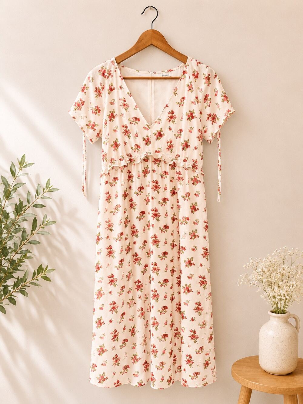 Madewell Babydoll Cottagecore Floral Dress Sz 4 Flutter Sleeve Boho Knee Length